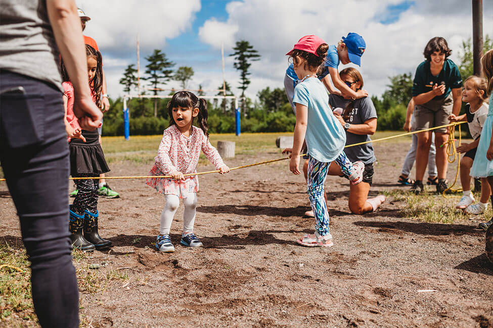 Children playing at a playground